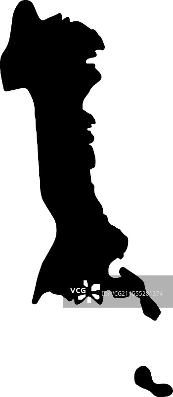 菲律宾东萨马省轮廓地图图片素材