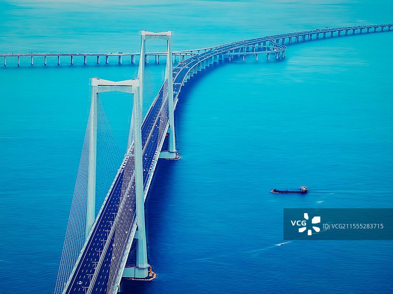 白天航拍广东深中通道/大桥风景图片素材