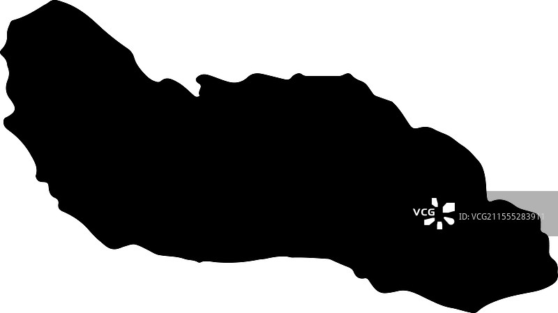 瓜达尔卡纳尔岛所罗门群岛轮廓地图图片素材