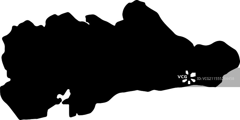 古巴关塔那摩轮廓地图图片素材