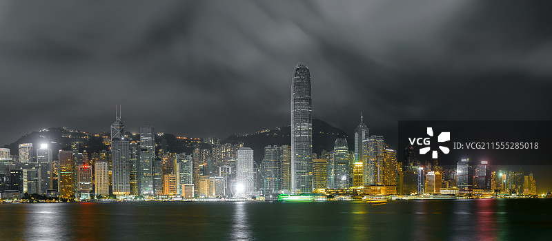 香港城市建筑夜景图片素材