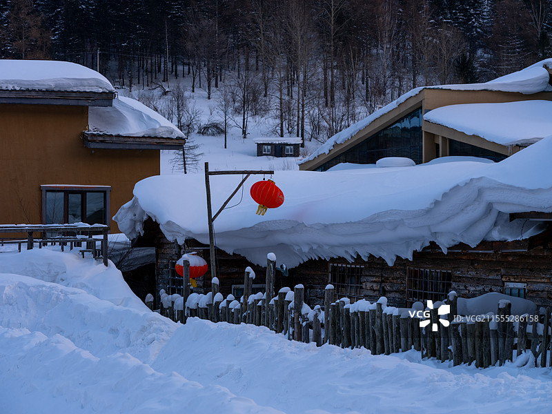 黑龙江牡丹江海林市双峰林场中国雪乡图片素材