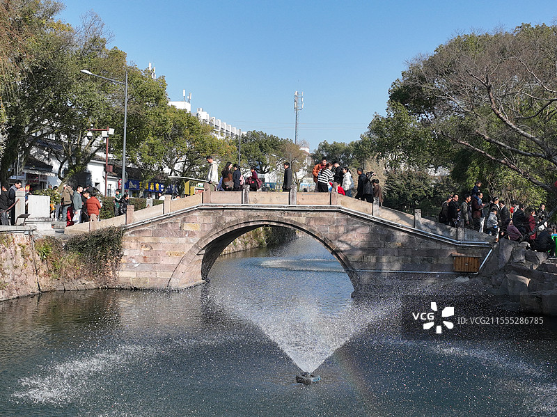 浙江省台州市临海灵湖城市风光图片素材