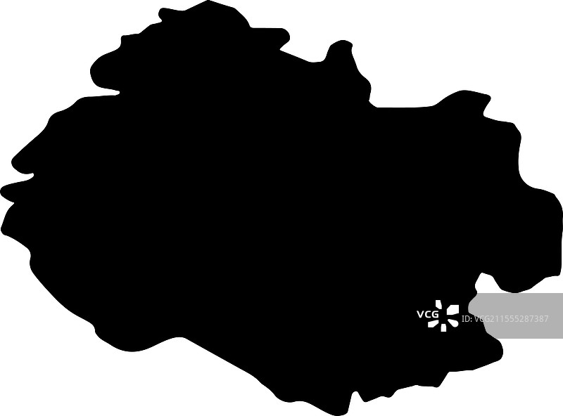 英国赫里福德郡轮廓地图图片素材