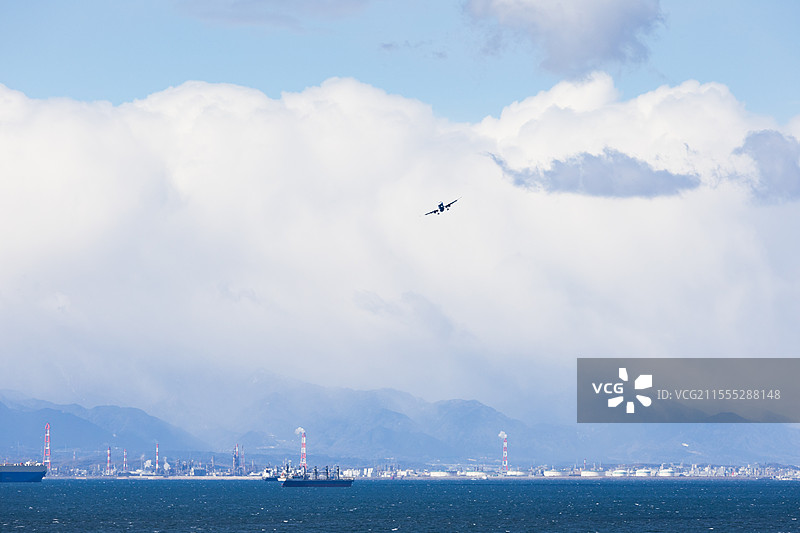 日本伊势湾的风光、日本名古屋中部国际机场图片素材