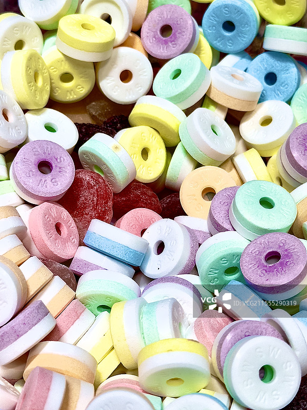 五颜六色的圆形糖果图片素材