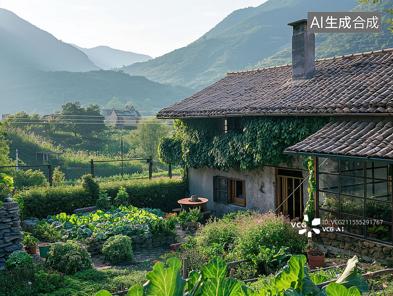 【AI数字艺术】乡村民宿图片素材
