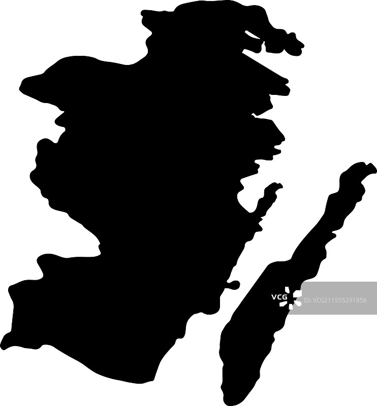 瑞典卡尔马尔轮廓地图图片素材