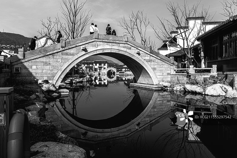 无锡惠山古镇石拱桥图片素材
