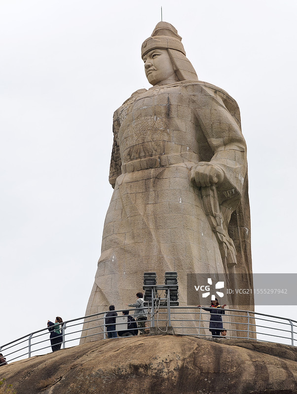民族英雄郑成功石雕塑像图片素材