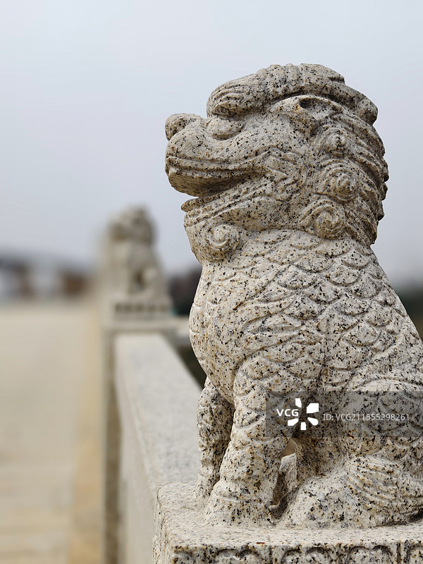 西安鄠邑区沪邑区白泽神兽雕塑图片素材