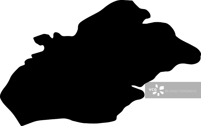 爱尔兰朗福德的轮廓地图图片素材