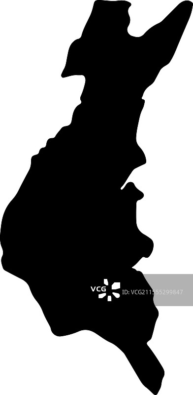 厄瓜多尔洛斯里奥斯省轮廓地图图片素材