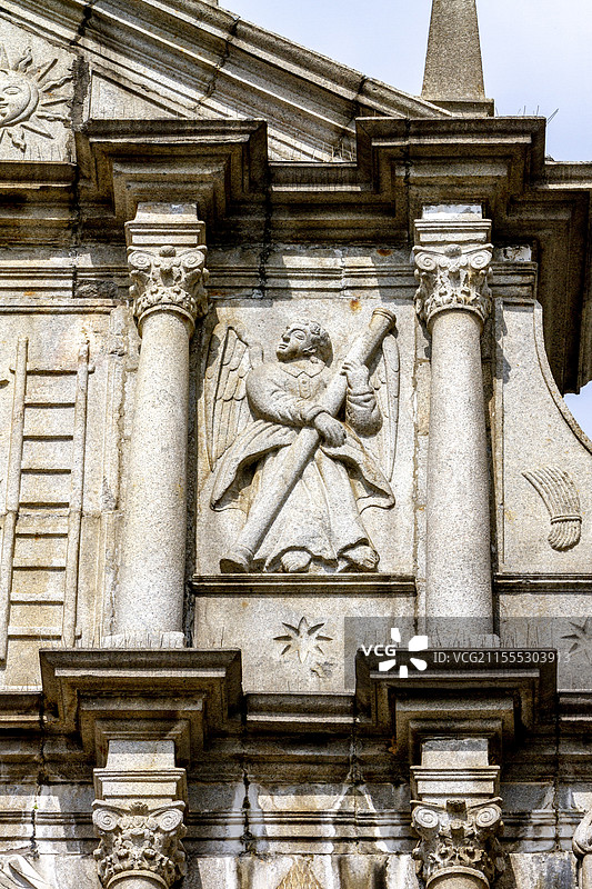 大三巴牌坊：澳门八景之“三巴圣迹”图片素材