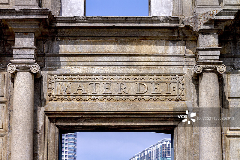 大三巴牌坊：澳门八景之“三巴圣迹”图片素材