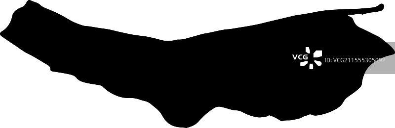 伊朗马赞达兰省轮廓地图图片素材