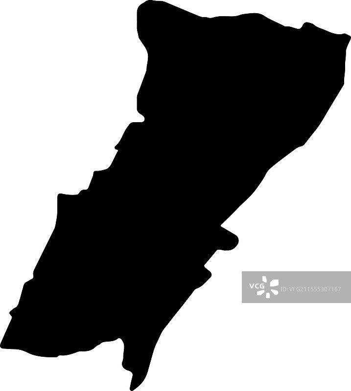 黎巴嫩山脉轮廓地图图片素材