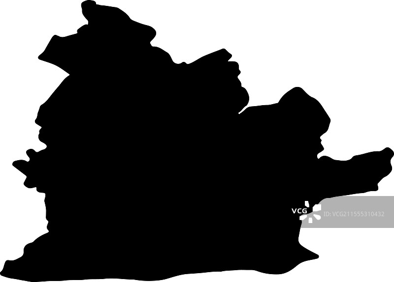 斯洛伐克尼特拉地区轮廓地图图片素材