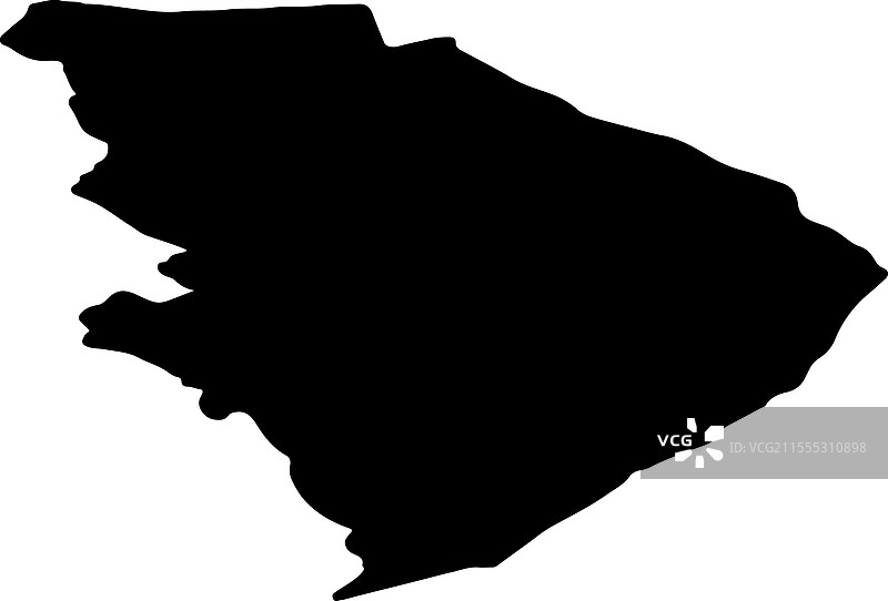 芬兰北卡累利阿轮廓地图图片素材