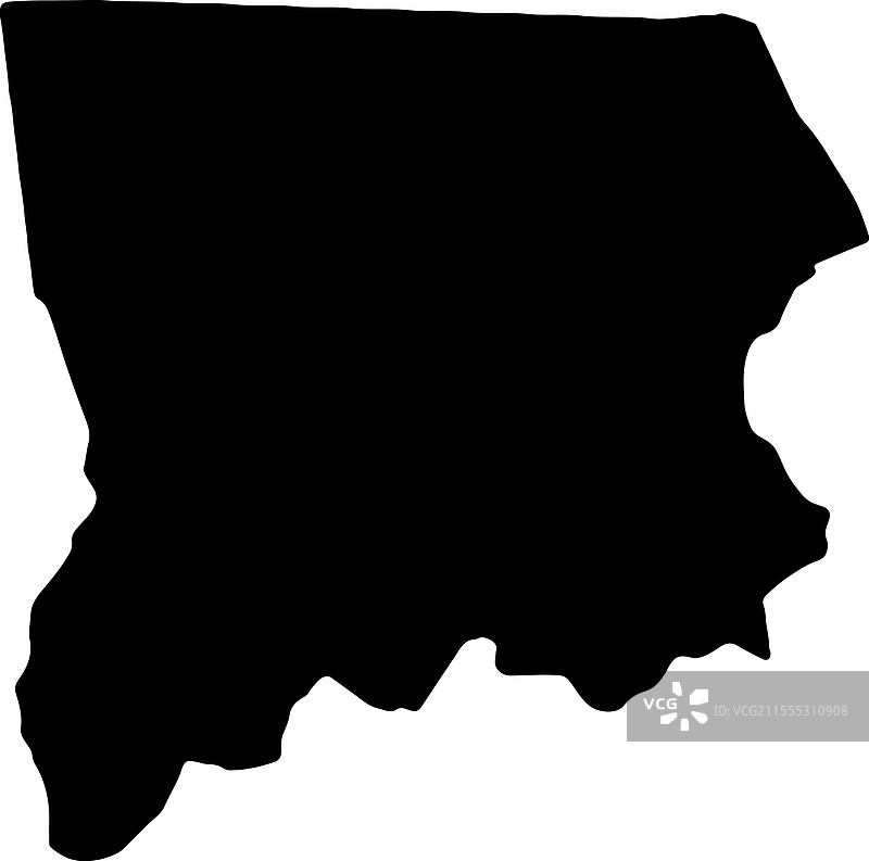 苏丹北科尔杜凡的轮廓地图图片素材