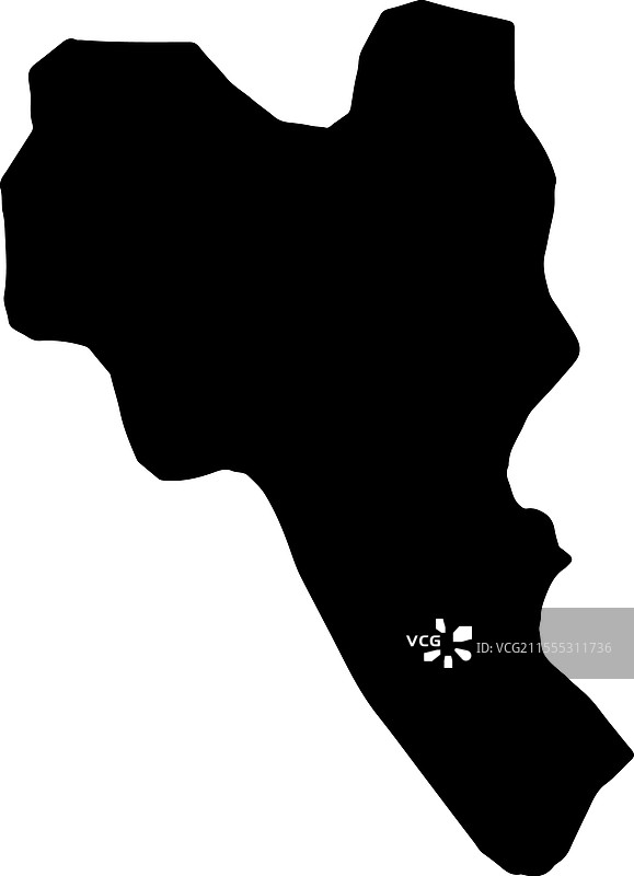 布基纳法索努姆比尔轮廓地图图片素材