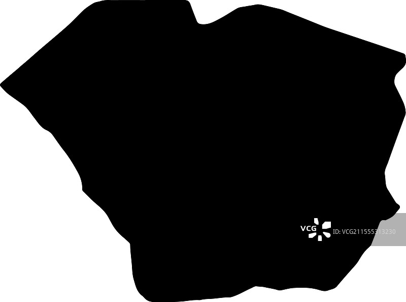 布基纳法索乌达兰的轮廓地图图片素材
