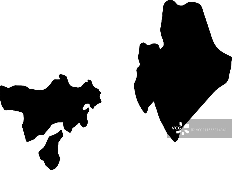马来西亚玻璃市的轮廓地图图片素材