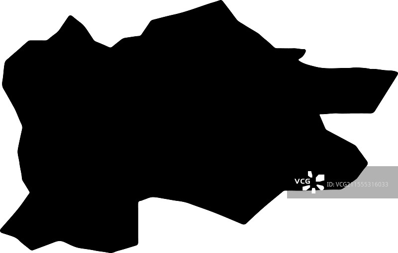 科索沃普里什蒂纳轮廓地图图片素材