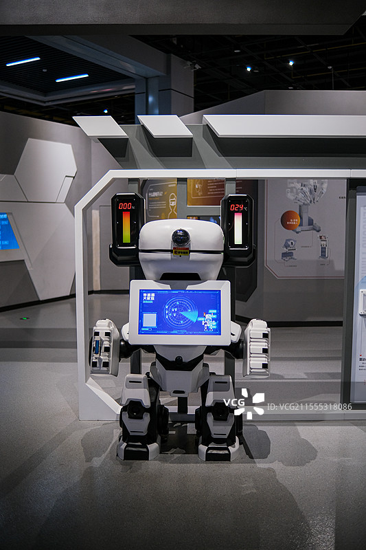科技馆人形机器人传感器机器人图片素材