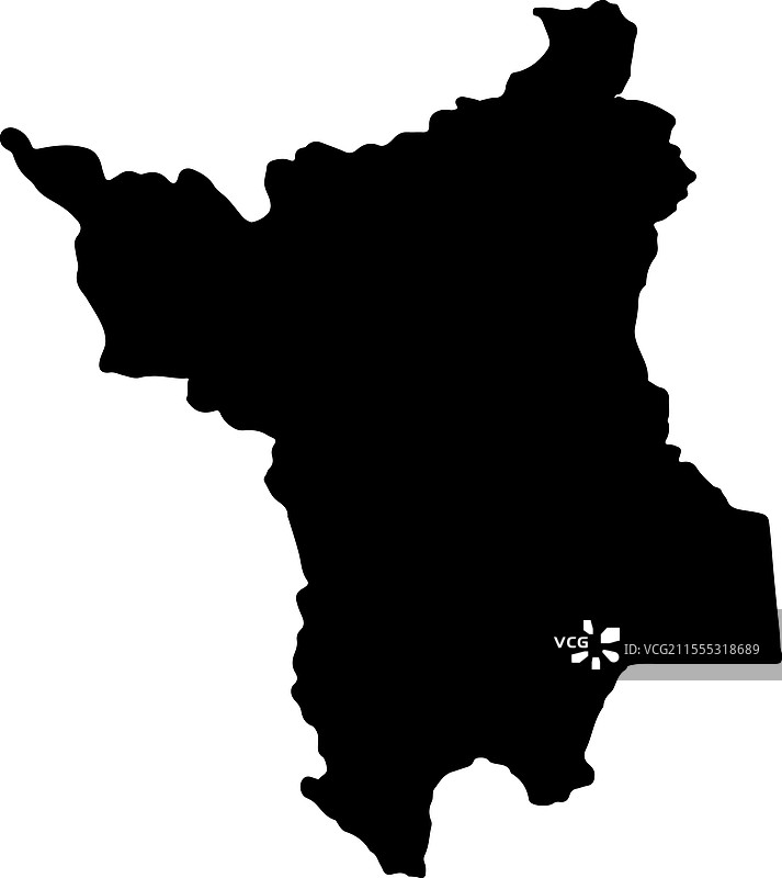 巴西罗赖马州轮廓地图图片素材