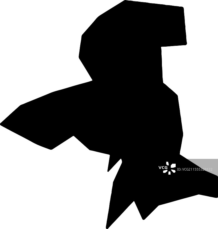 安提瓜和巴布达圣约翰的轮廓地图图片素材