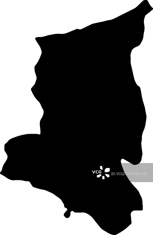 布基纳法索桑马滕加地区轮廓地图图片素材