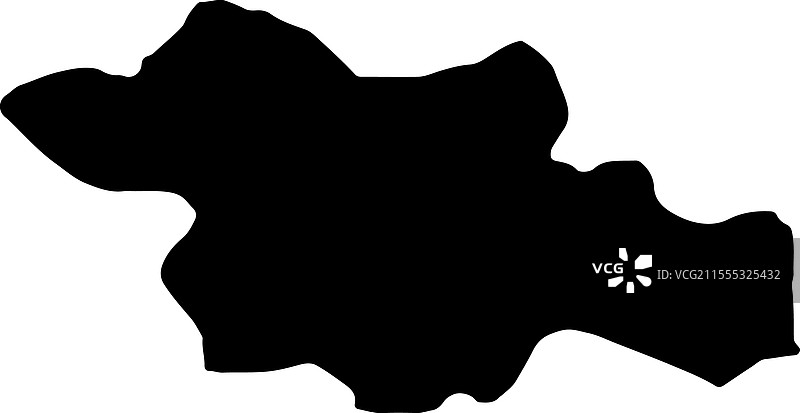 斯特鲁米察，马其顿轮廓地图图片素材