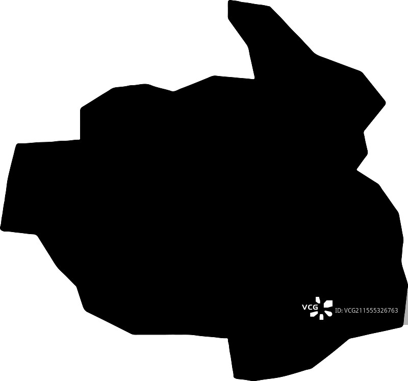 科索沃苏瓦雷卡的轮廓地图图片素材