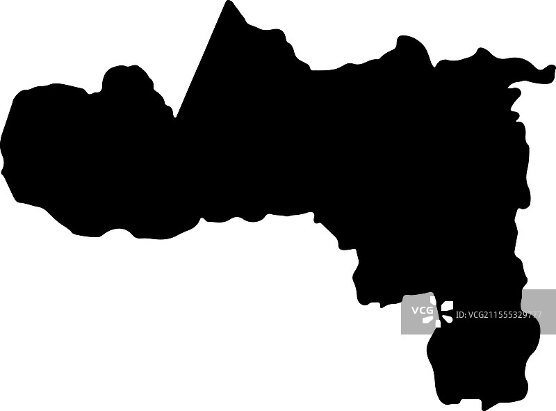 埃塞俄比亚提格雷地区轮廓地图图片素材