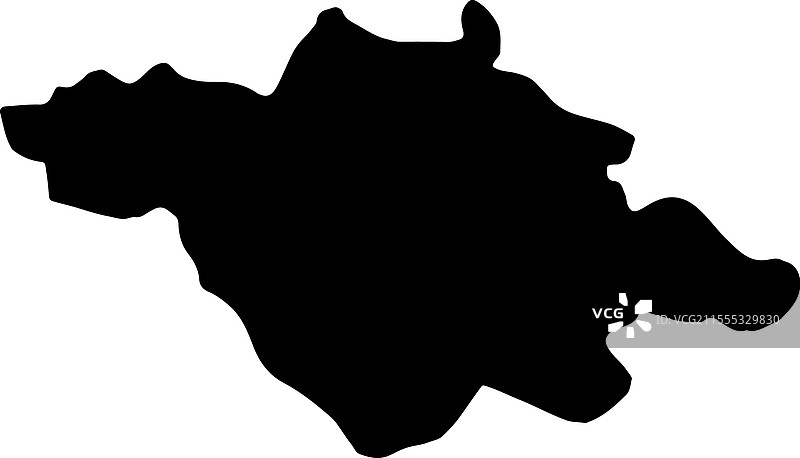 墨西哥特拉斯卡拉州轮廓地图图片素材