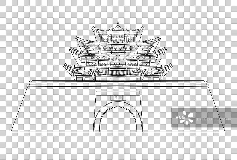 聊城光岳楼图片素材