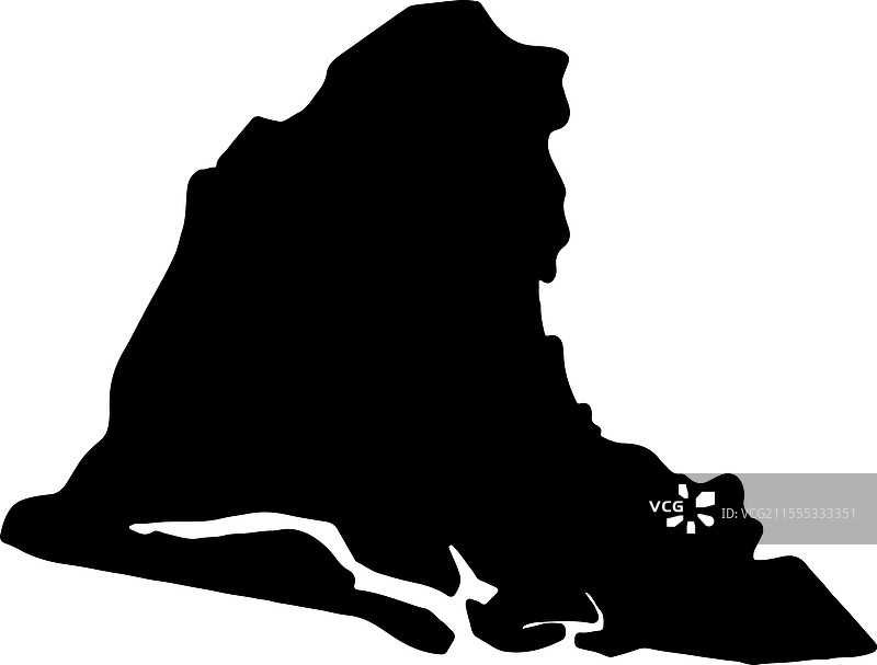 萨尔瓦多乌苏卢坦轮廓地图图片素材