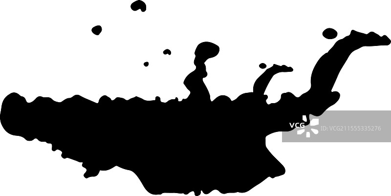 巴布亚新几内亚西新不列颠省轮廓地图图片素材