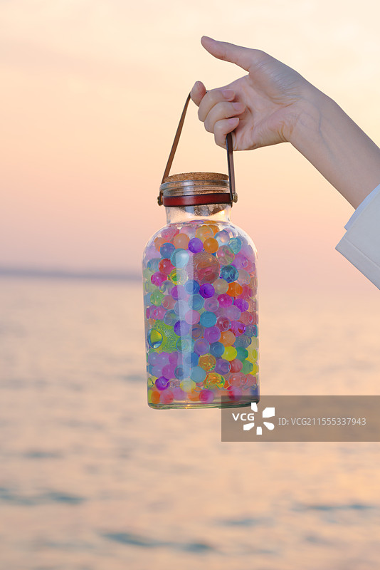 深圳大鹏金沙湾海滩，JK少女，水宝宝创意人像图片素材