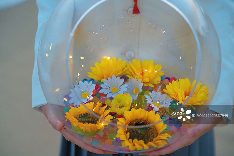 深圳大鹏金沙湾海滩，JK少女，水宝宝创意人像图片素材