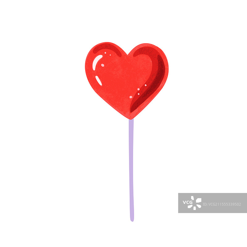 手绘心形棒棒糖图片素材