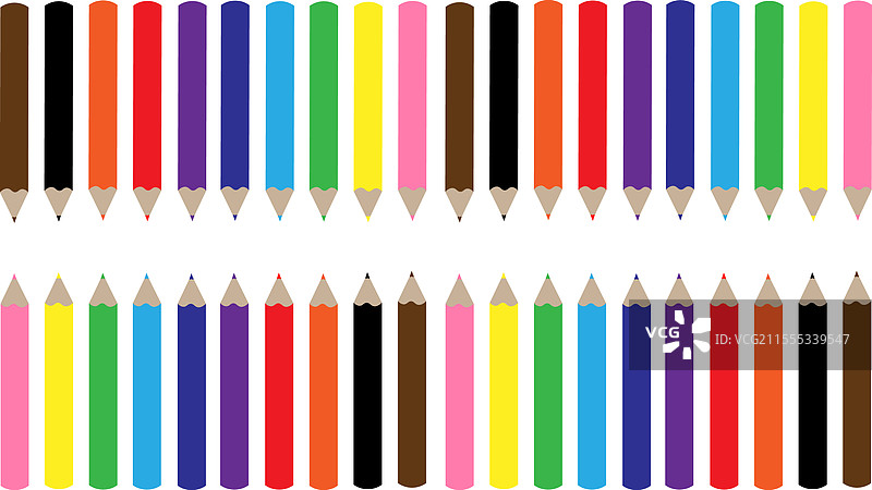 不同颜色铅笔的背景图片素材