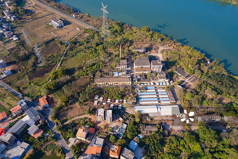 中国广东省惠州市惠城区，水口镇，航拍乡村建筑之美！图片素材