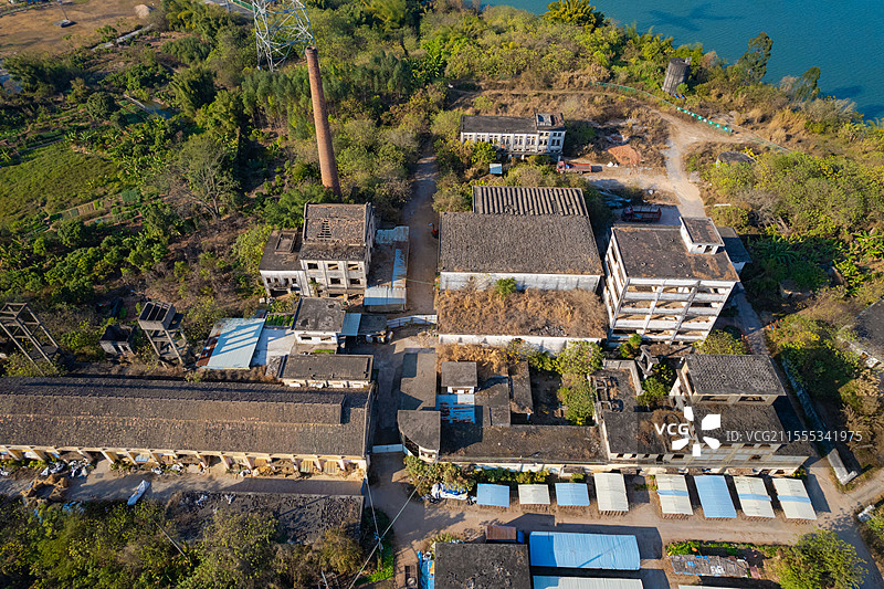 中国广东省惠州市惠城区，水口镇，航拍乡村建筑之美！图片素材