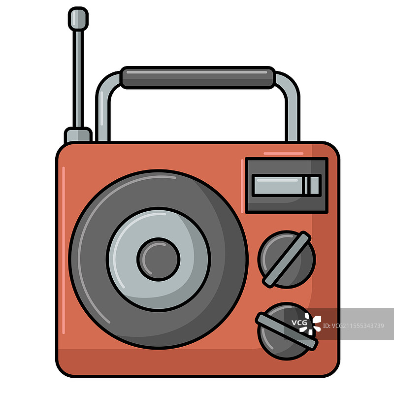棕色收音机图标图片素材