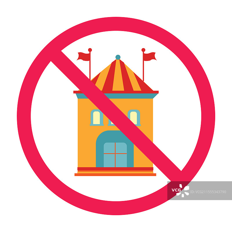 禁止游乐园标志 禁止嘉年华图片素材