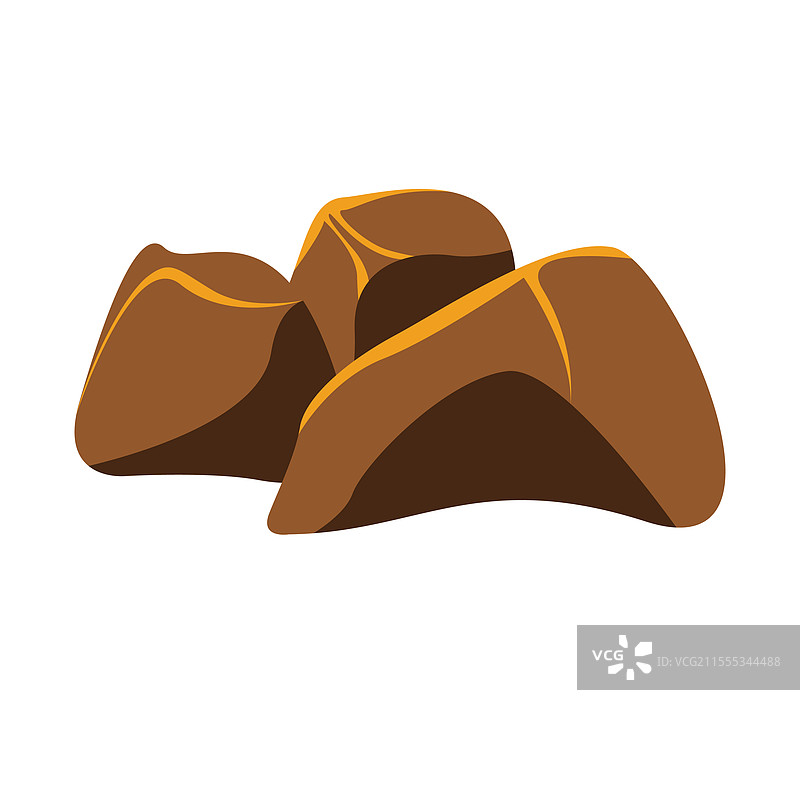 棕色石头艺术棕色岩石剪贴画图片素材