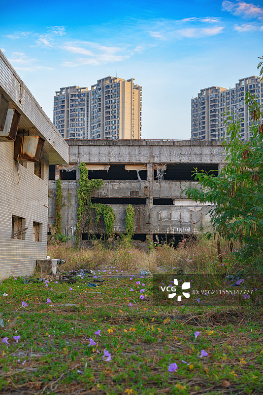 中国广东省东莞市，诺基亚总部，手机大厂荒废之美！图片素材
