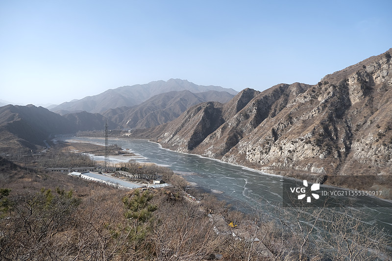 北京门头沟落坡岭水库自然风光图片素材